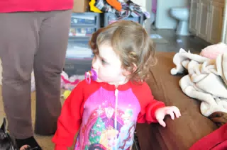 Liesl in Pajamas with her Pacifier