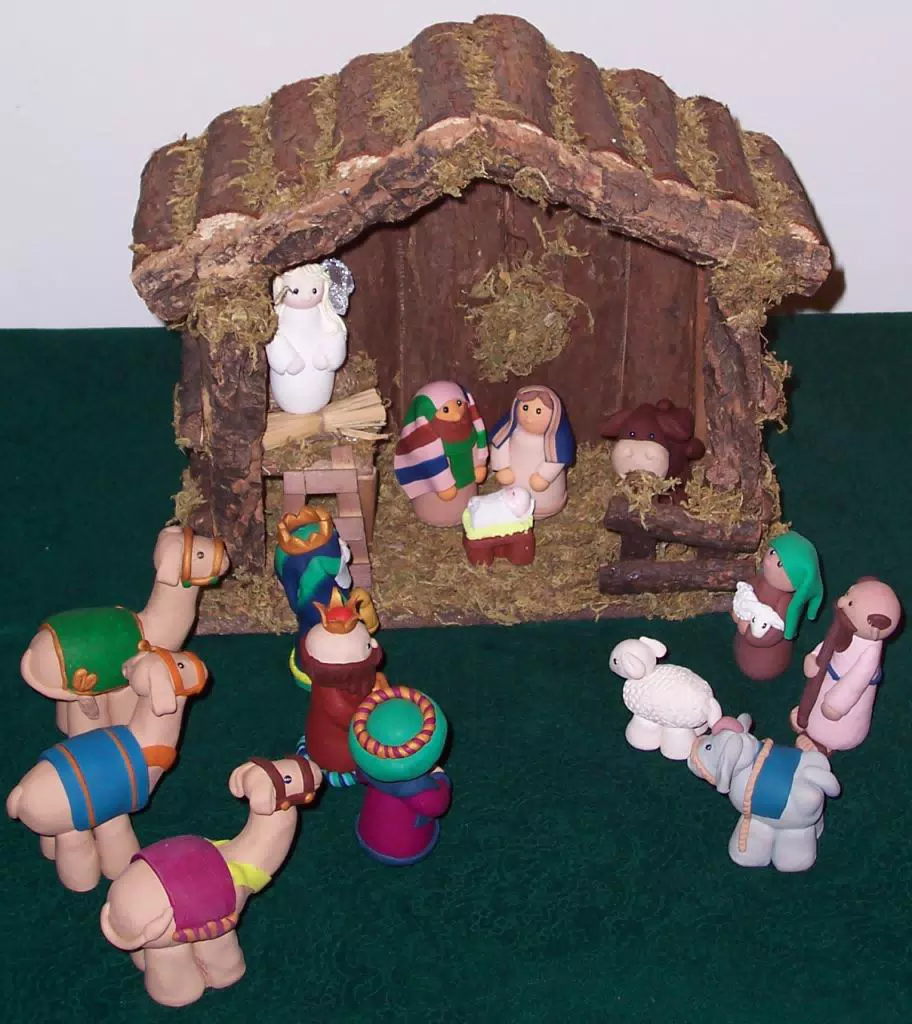 Dominica's Clay Nativity Scene