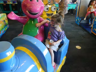 Liesl on the Barney Train