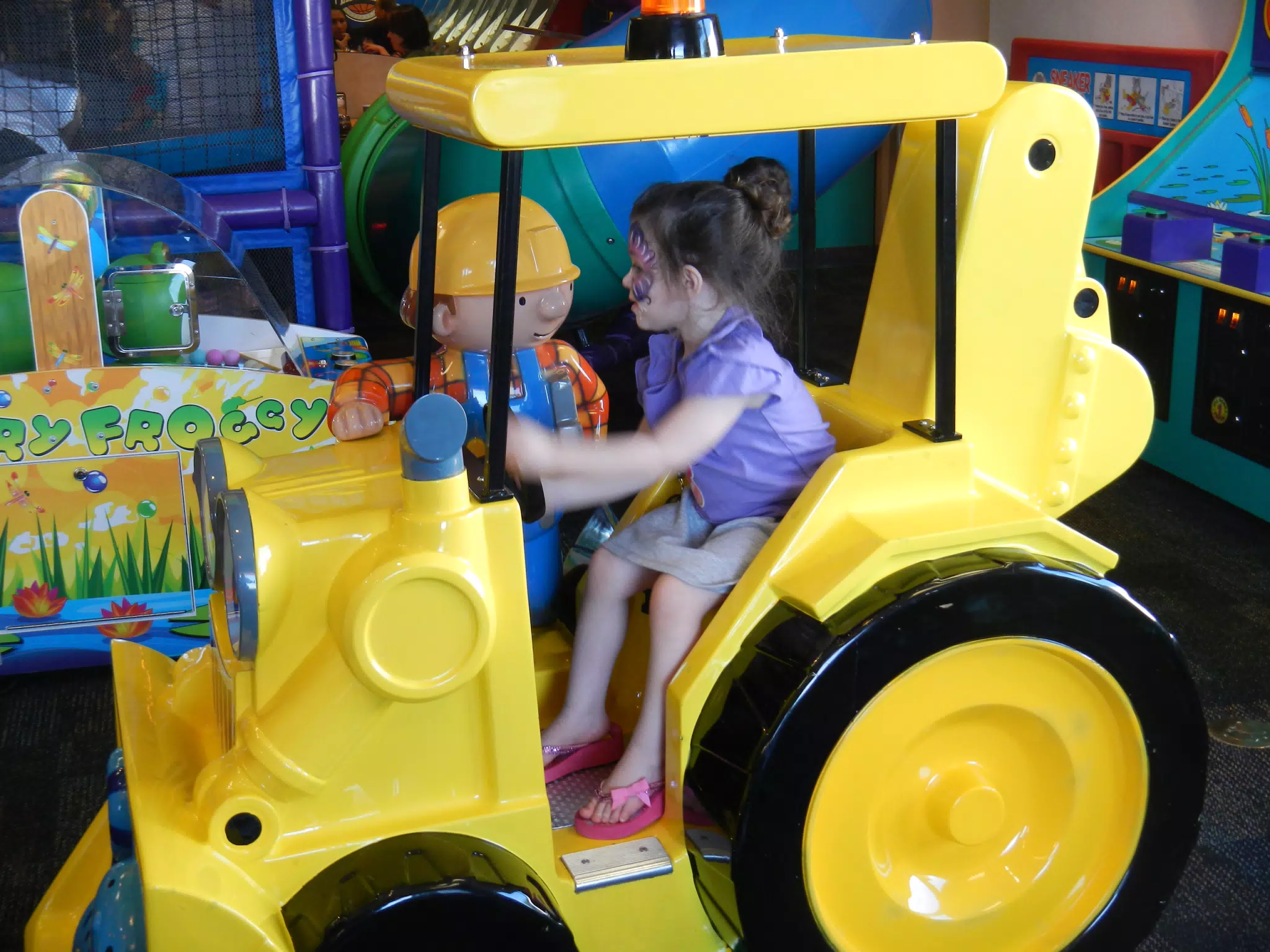 Liesl on the Bob the Builder Ride