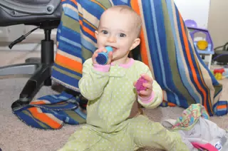 Luciana with Bristle Blocks