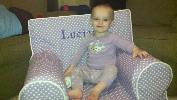 Luciana in Her New Chair