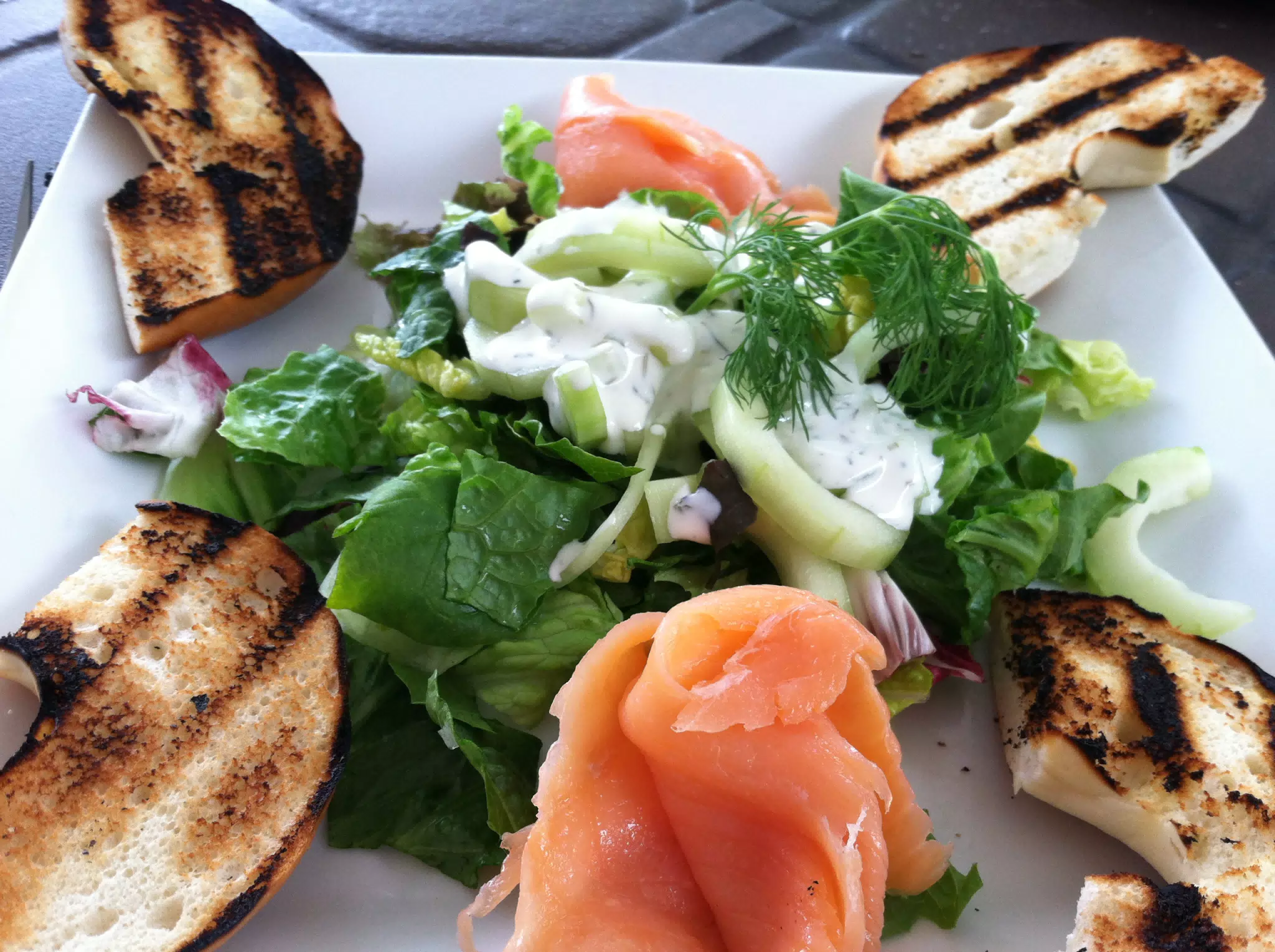Dilled Cucumber and Smoked Salmon Salad