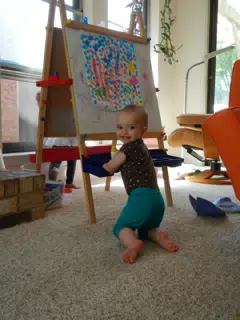 Luciana Pretending to Paint