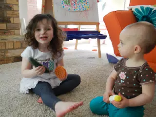 Liesl and Luciana Playing