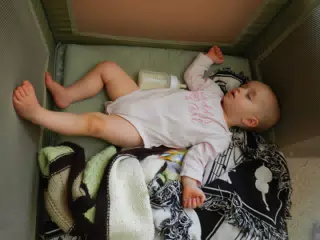 Luciana Sleeping in the Pack and Play