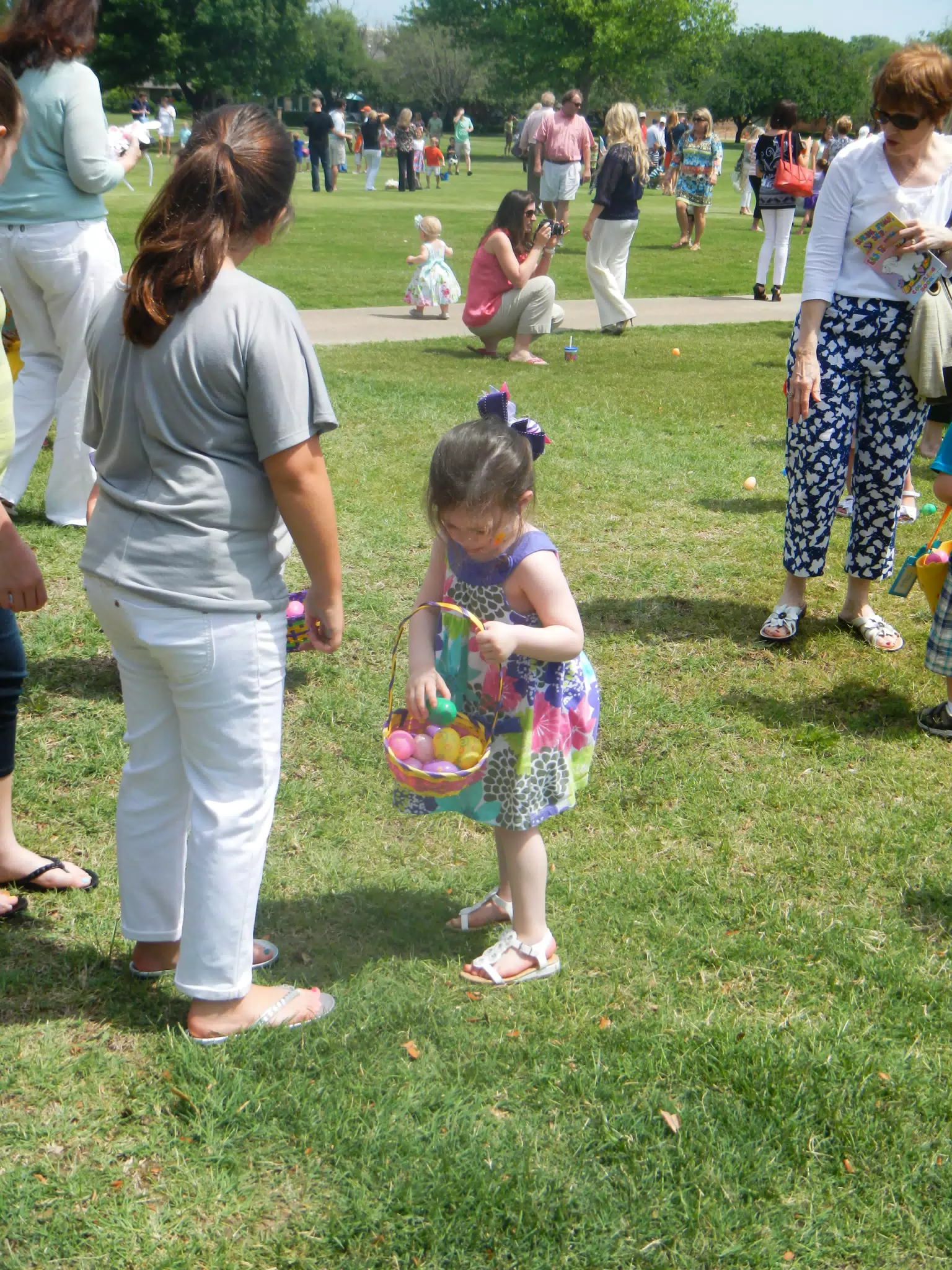 Liesl Getting Easter Eggs