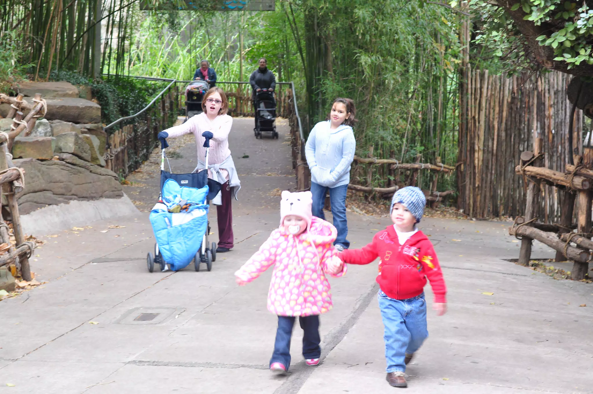 Cousins Holding Hands at the Fort Worth Zoo