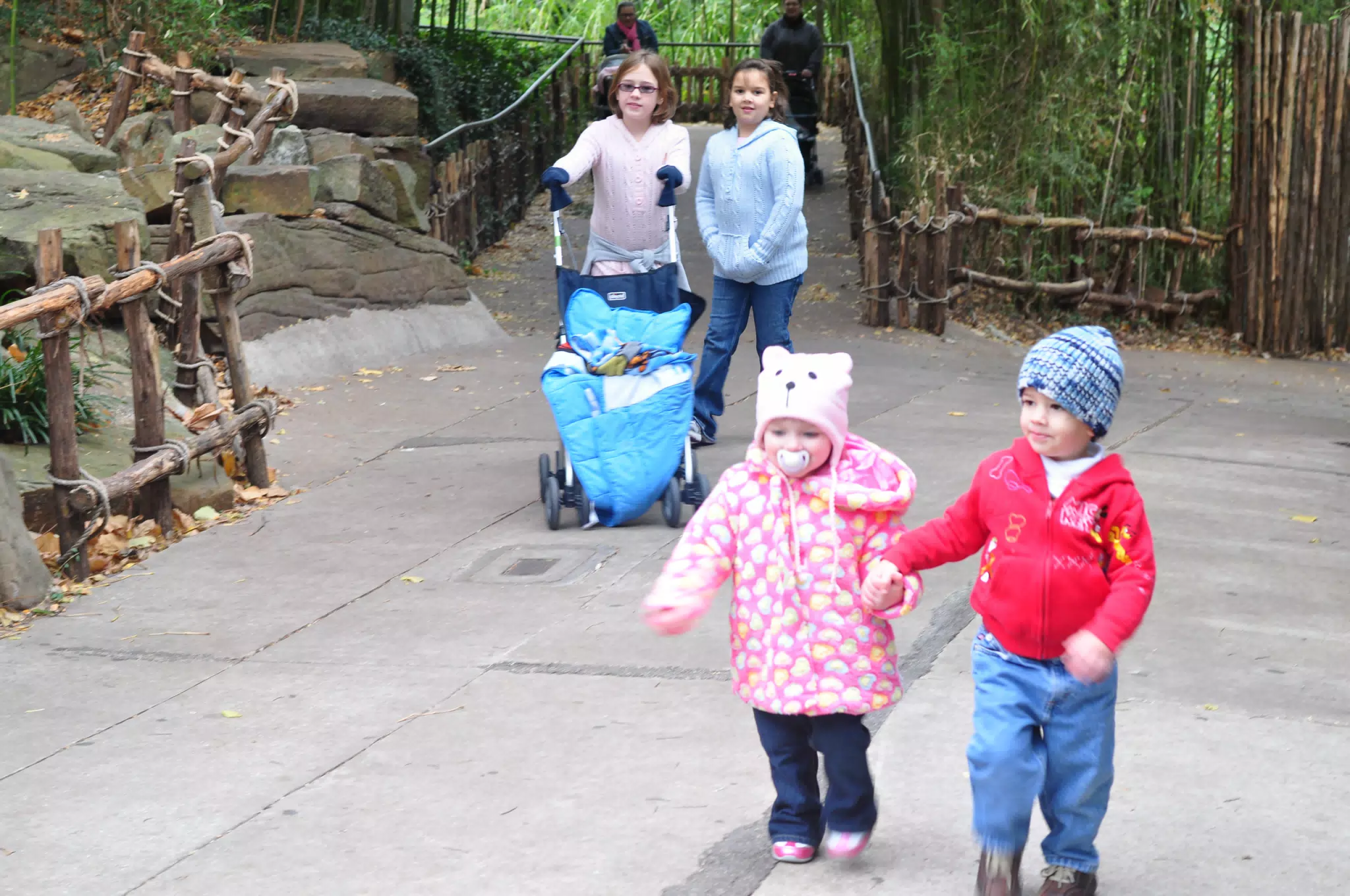 Cousing Holding Hands at the Fort Worth Zoo