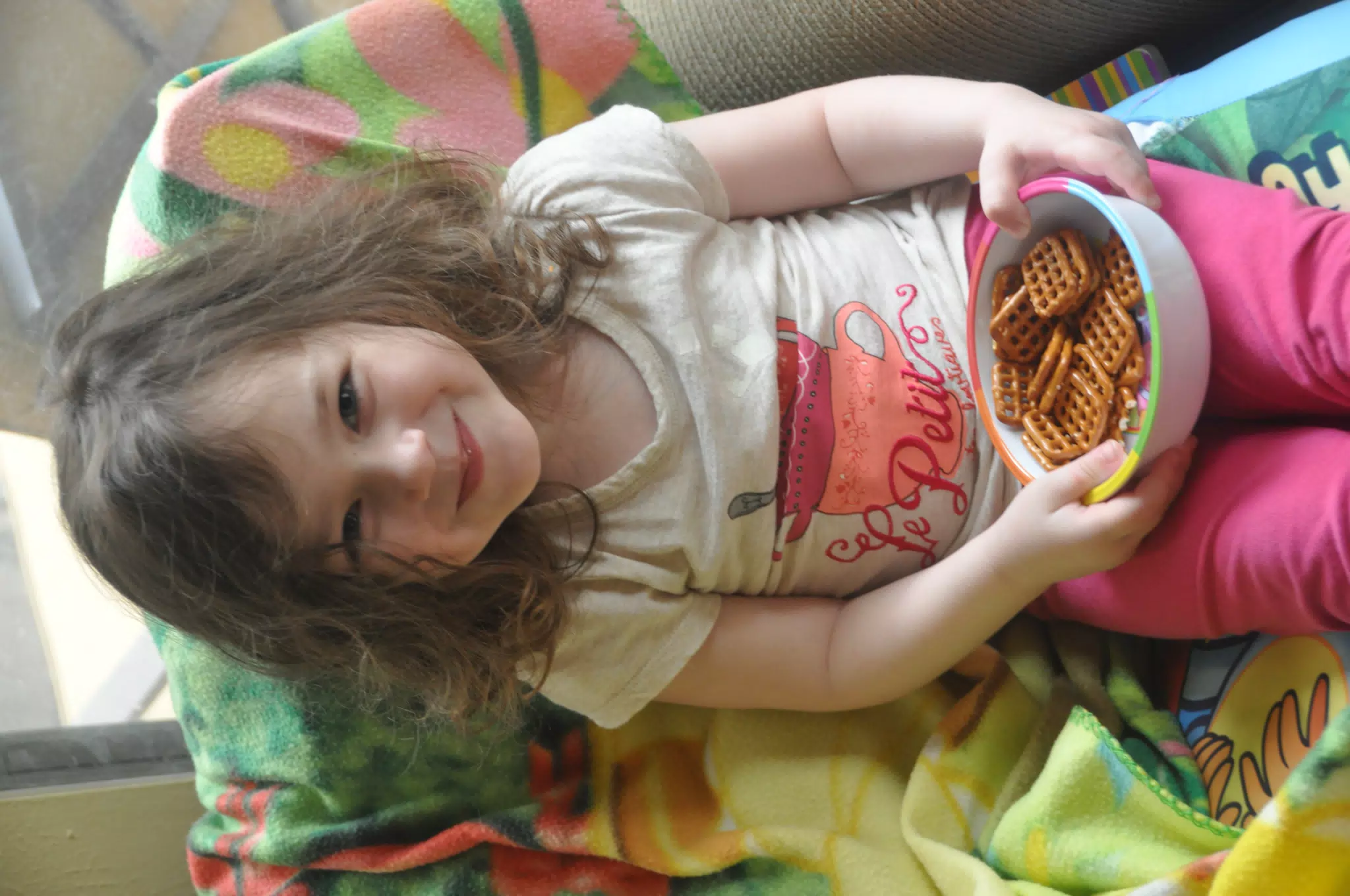 Liesl Eating Pretzels