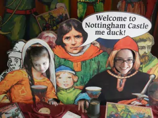 The Girls Taking Goofy Pictures at Nottingham Castle