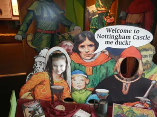 Liesl Posing for Goofy Nottingham Castle Picture