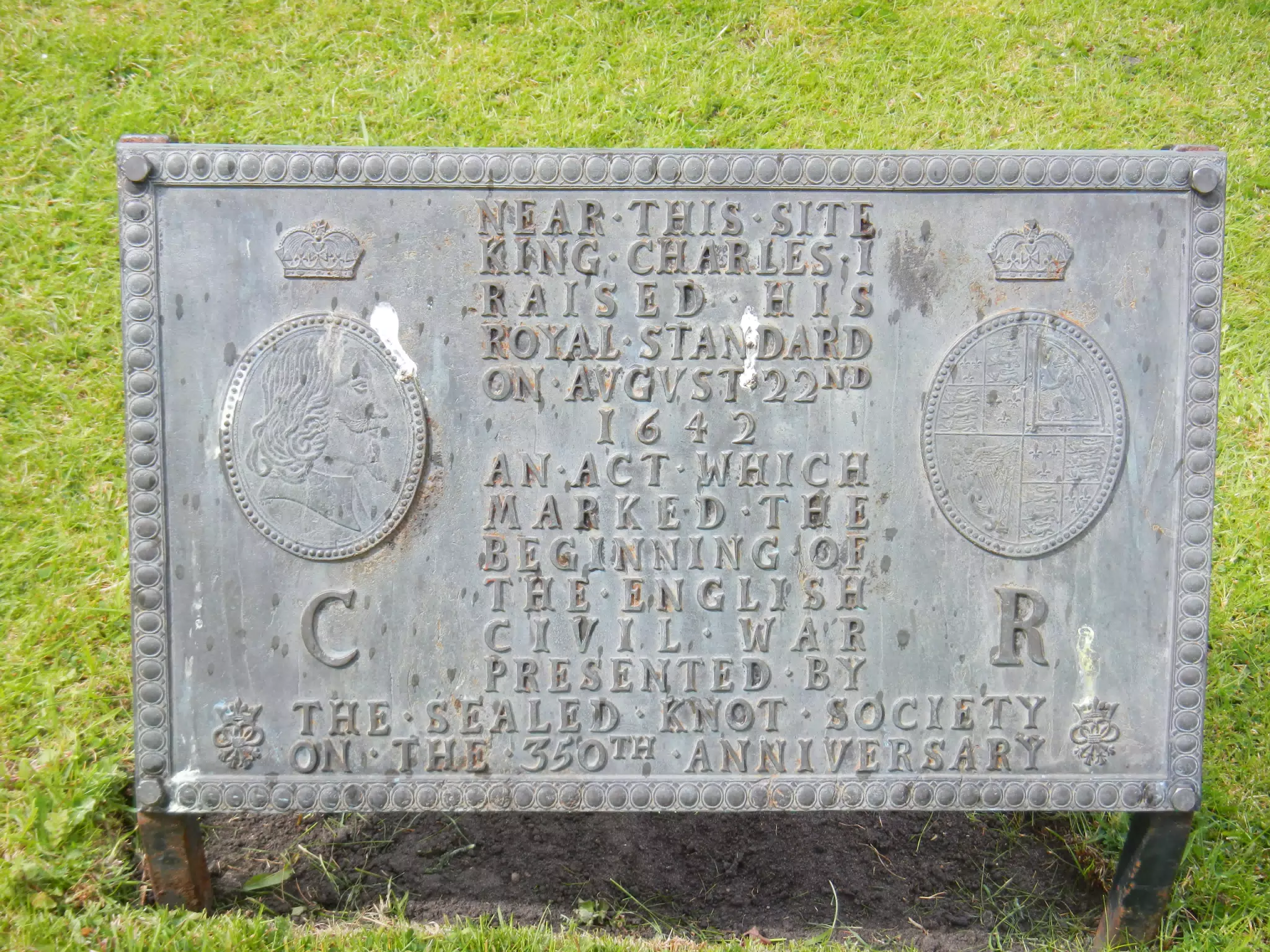 Plaque at Nottingham Castle