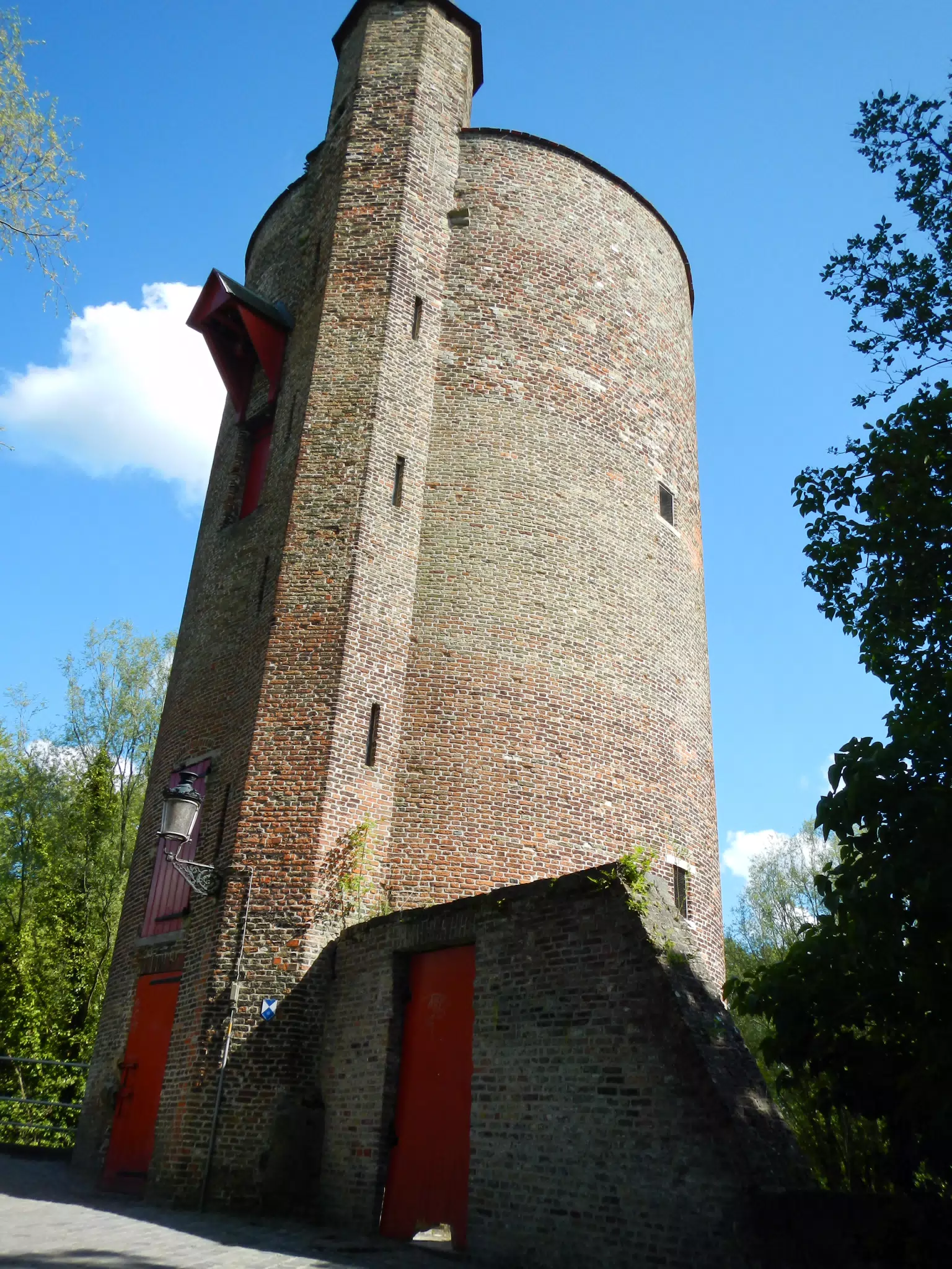 Awesome Tower Along Path in Bruges