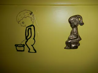 Sign on Hotel Washroom