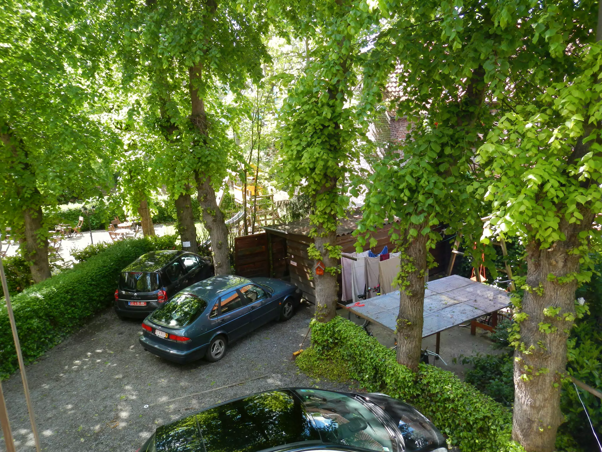 Out Back at Our Hotel in Bruges