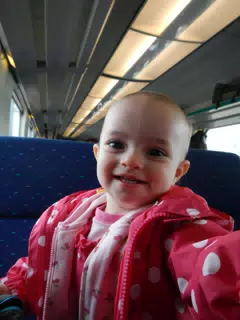 Luciana on the Train