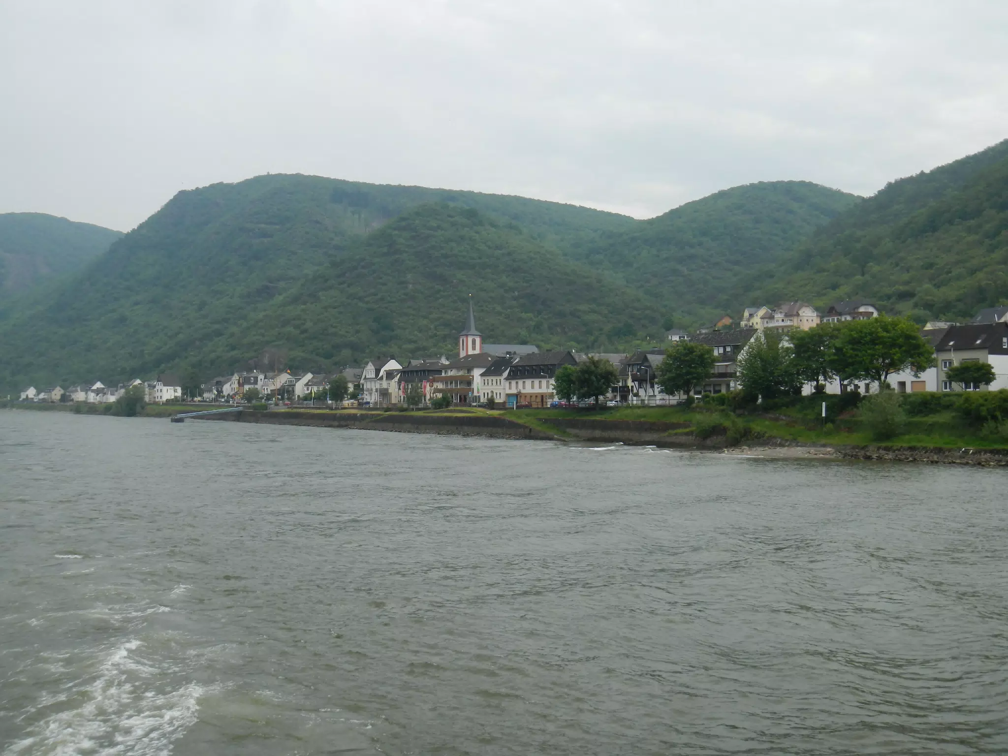 Village Along the Rhine in Germany