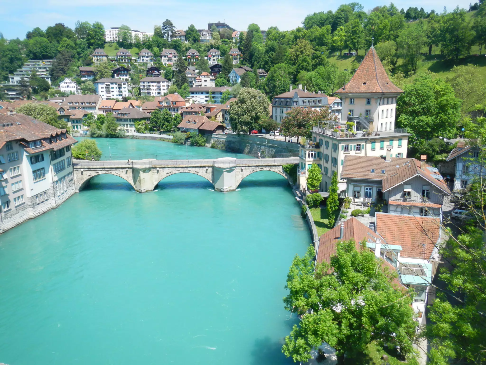Aare River in Bern Oldtown