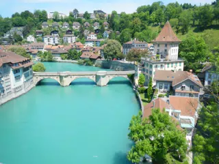 Aare River in Bern Oldtown