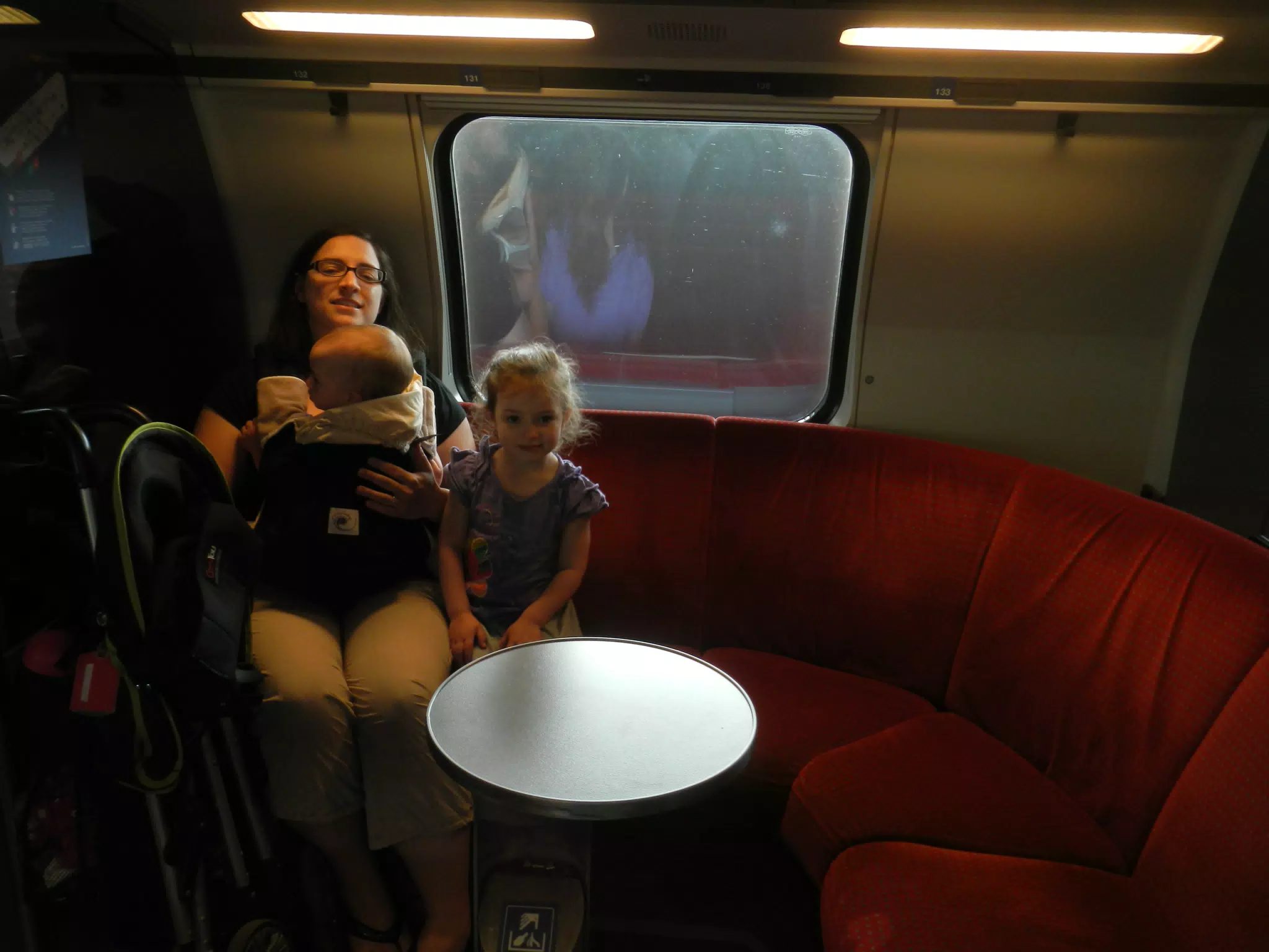 The Family Riding the SBB First Class from Zurich to Luzern