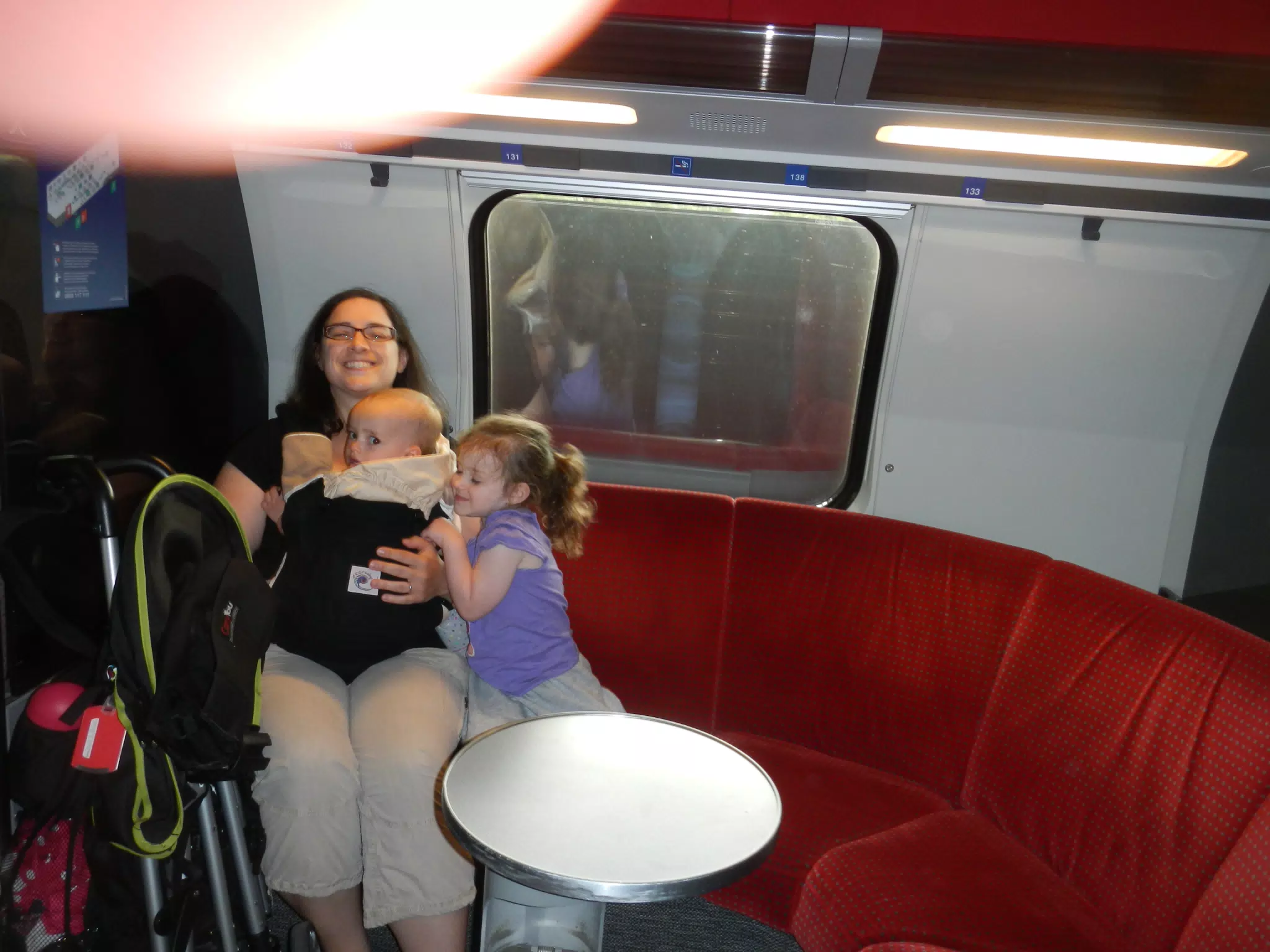 The Family Riding the SBB from Zurich to Luzern