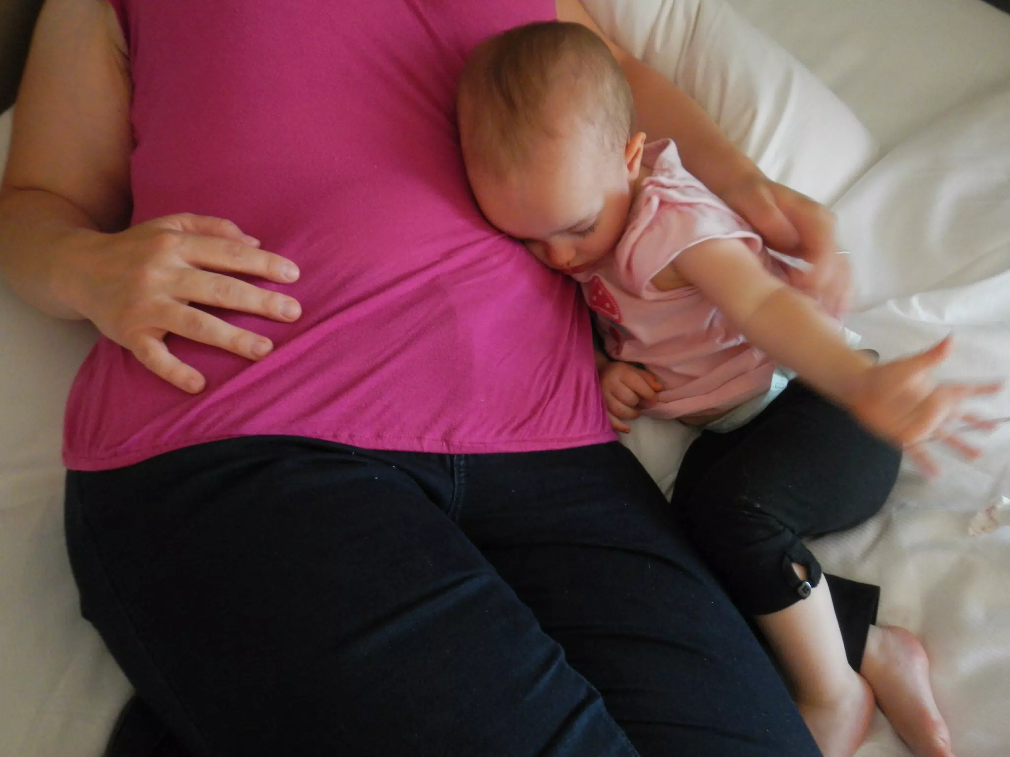 Luciana Asleep with Mommy