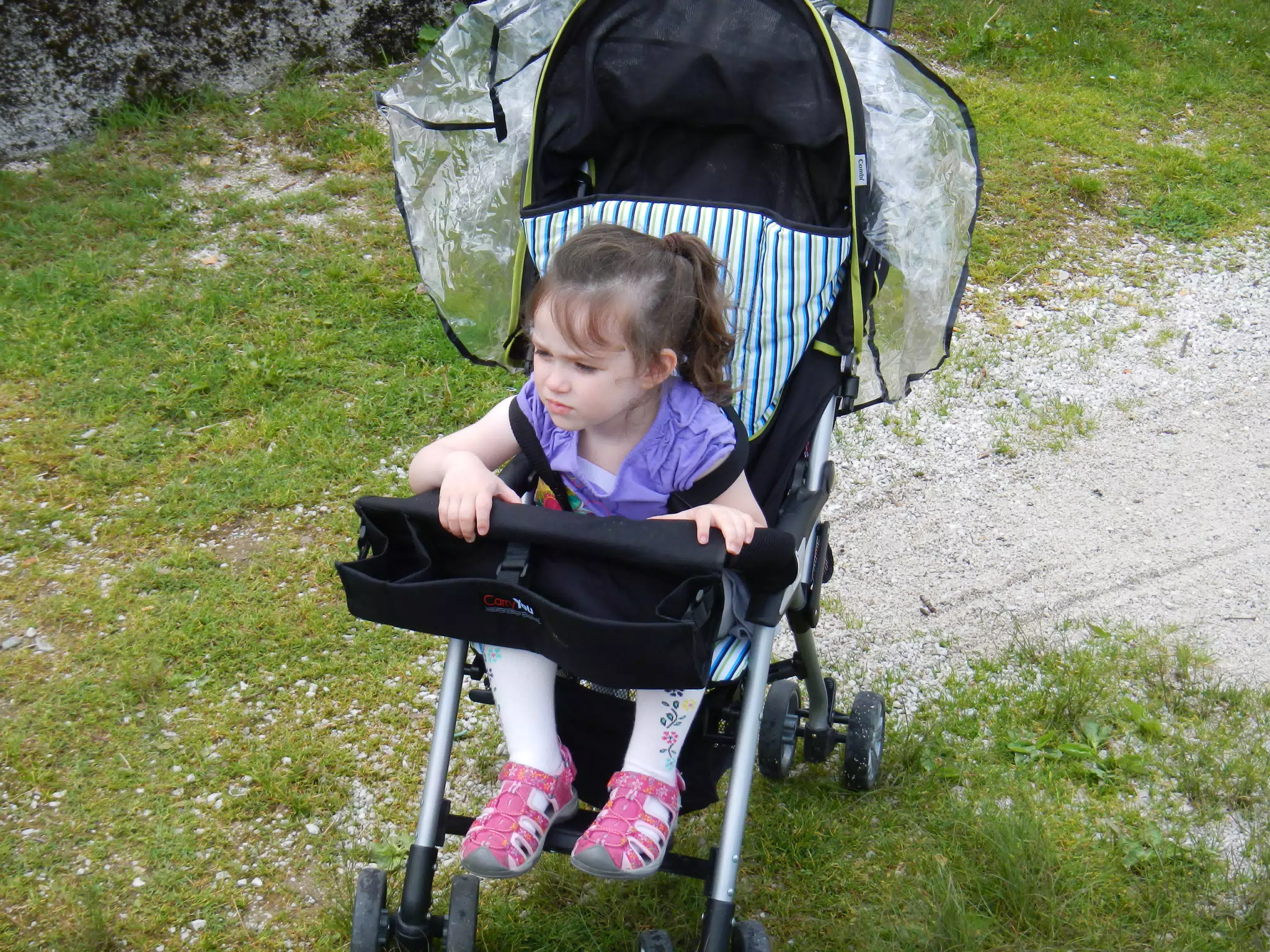 Liesl in Stroller in Hallstatt