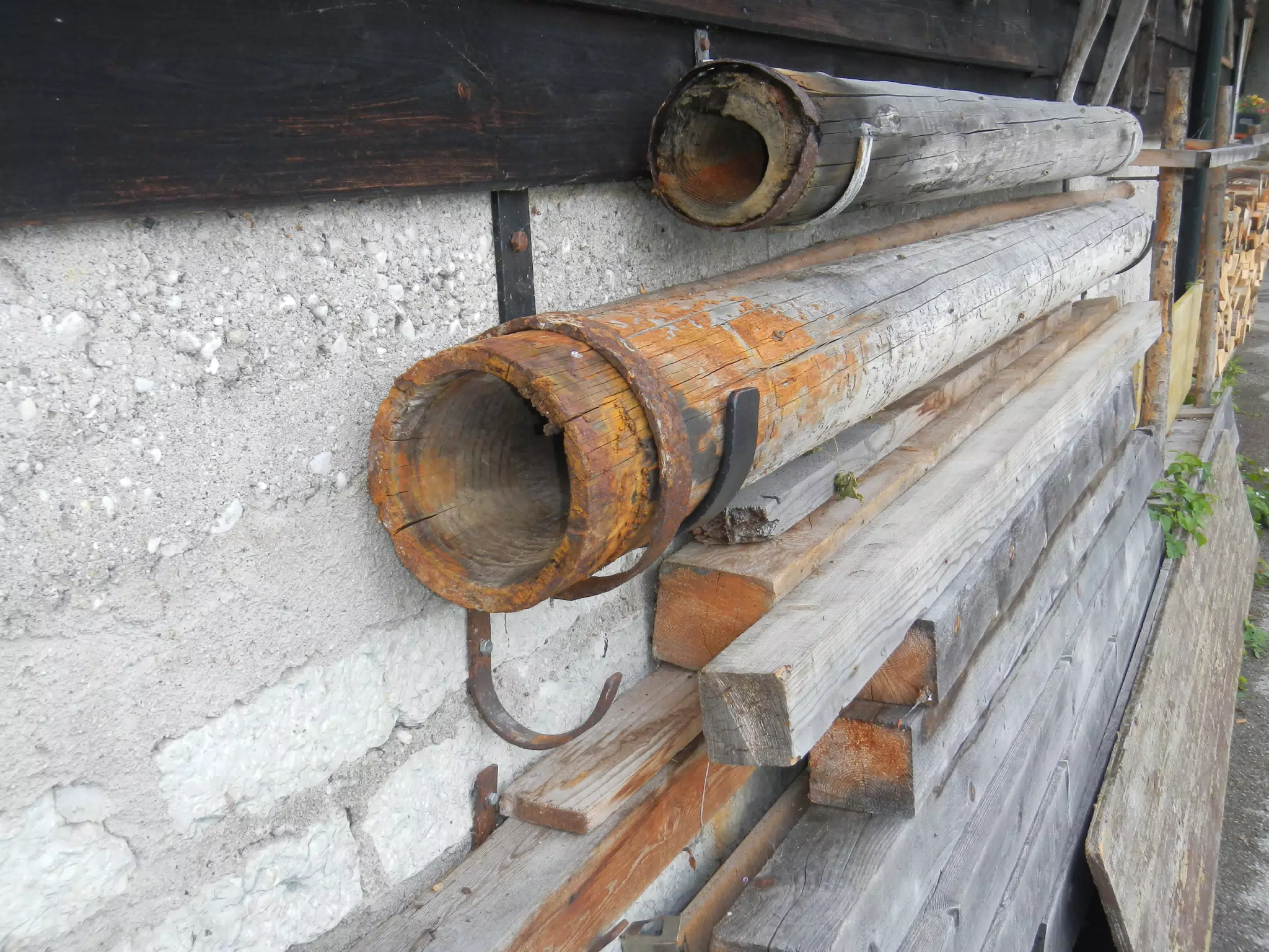 Ancient Wooden Brine Pipeline