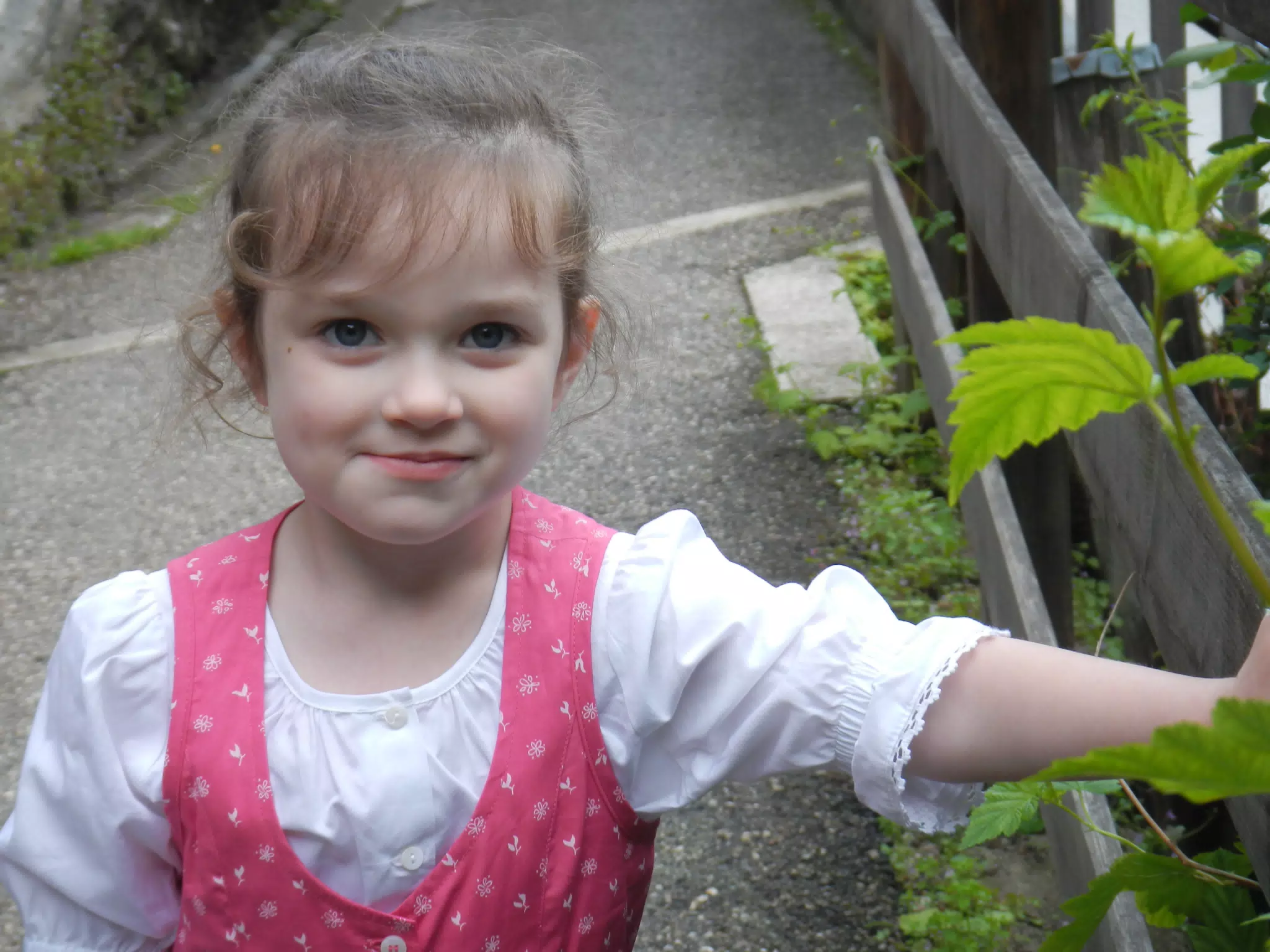 Liesl in Dirndl in Hallstatt Austria
