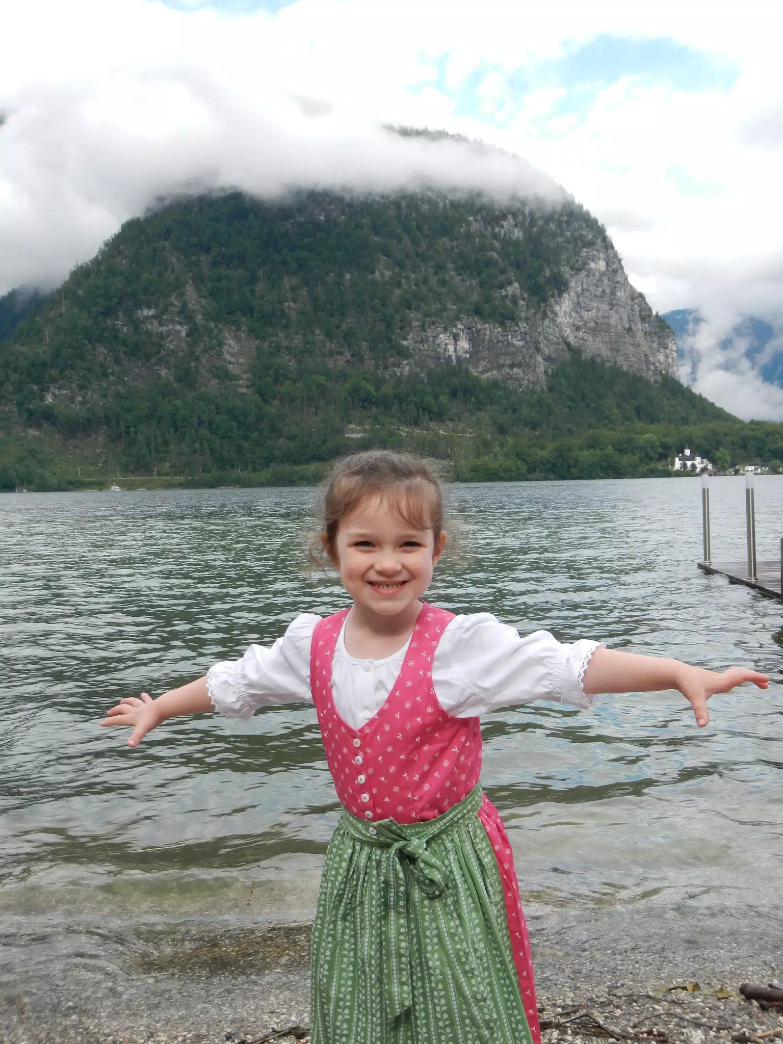 Liesl in Her Dirndl in Hallstatt