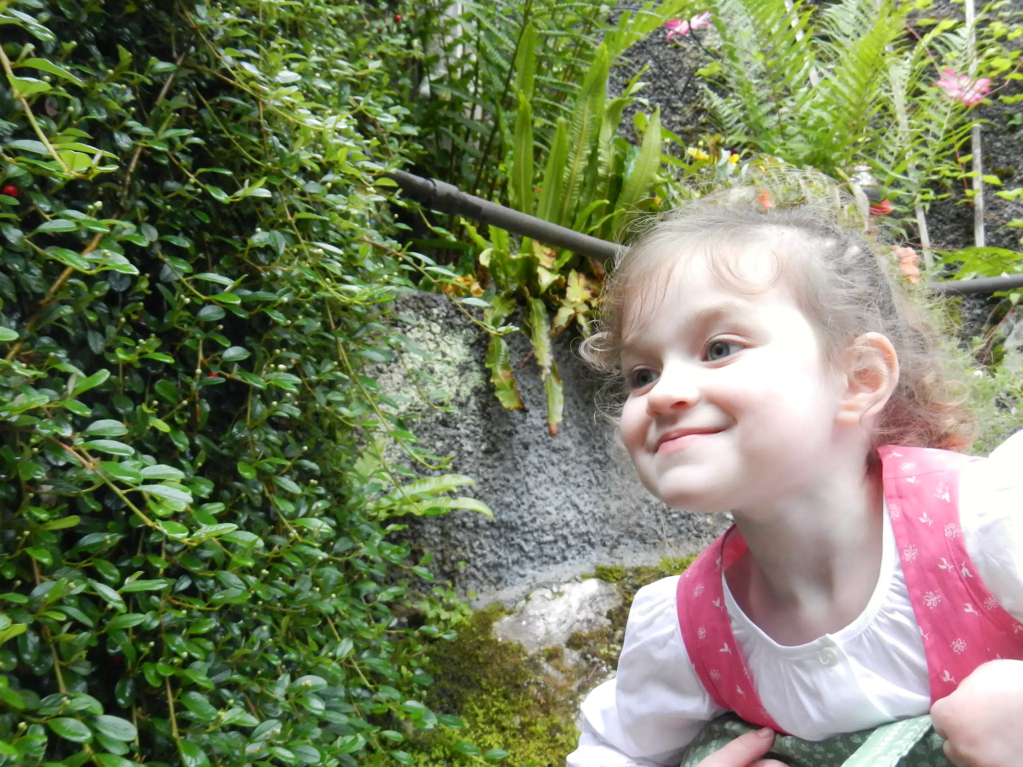 Liesl Smiling in Dirndl in Hallstatt Austria