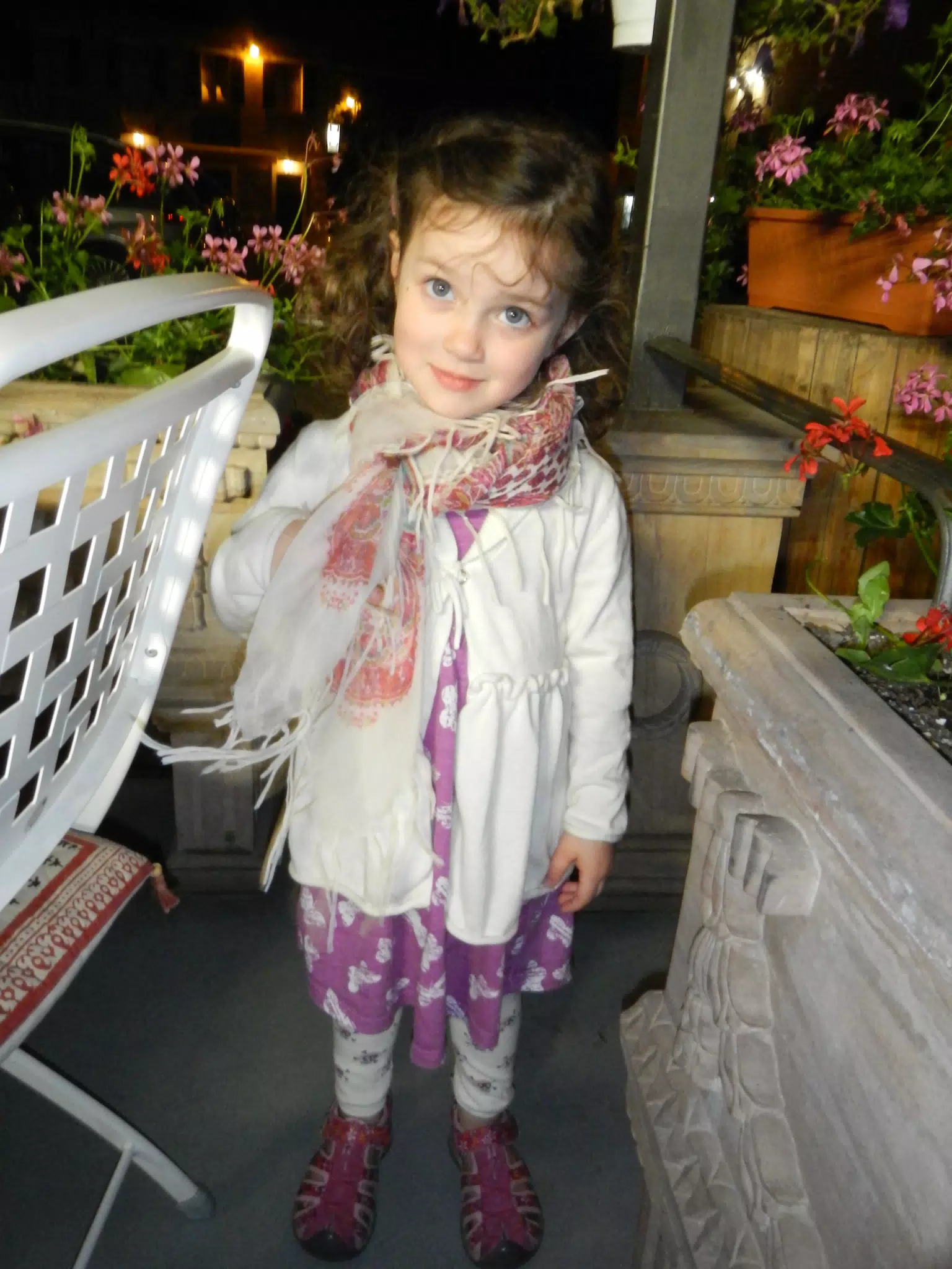 Liesl Dressed in a Scarf for Dinner