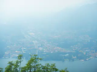 View from San Maurizio Lighthouse Near Como, Lombardi, Italy