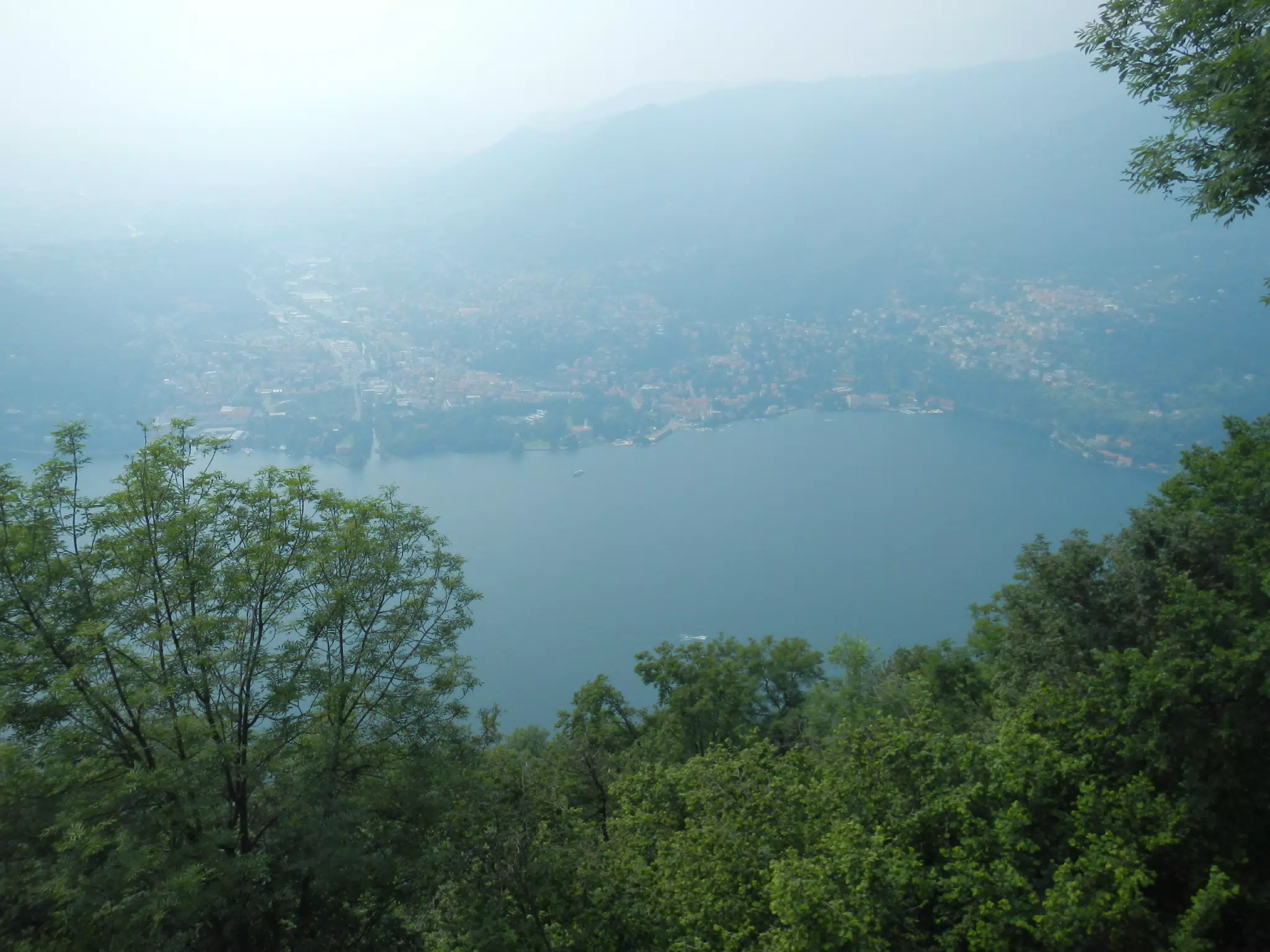View from San Maurizio Lighthouse Near Como, Lombardi, Italy