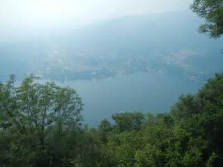 View from San Maurizio Lighthouse Near Como, Lombardi, Italy