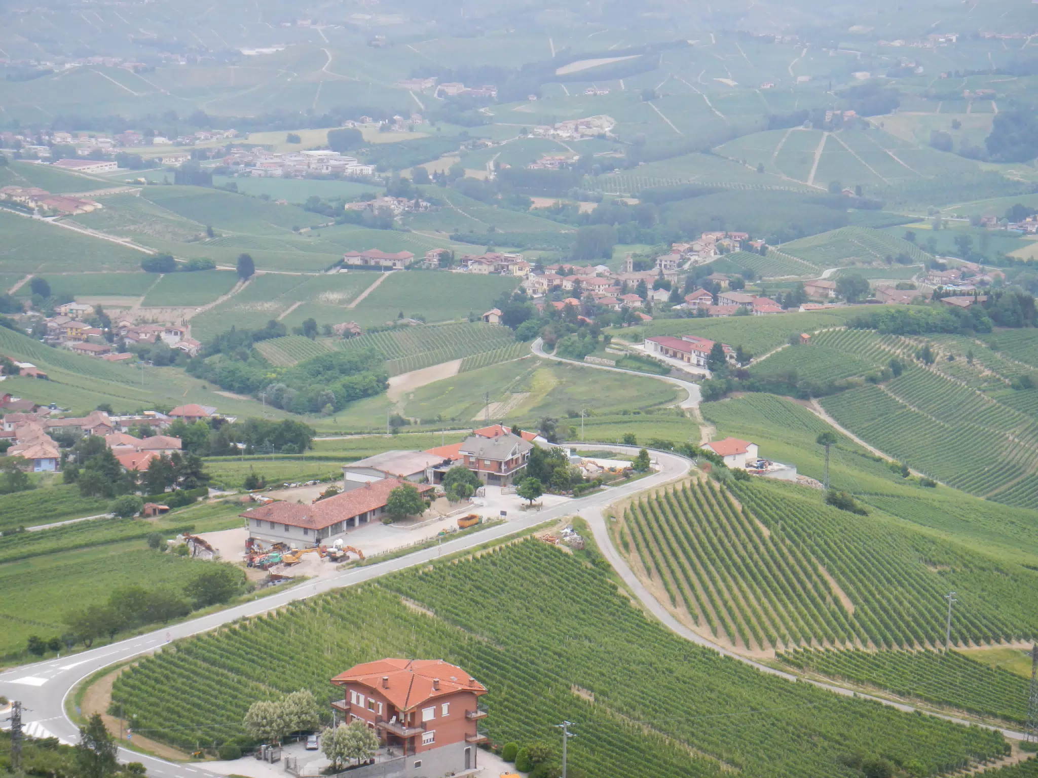 Valley Road Leading to La Morra, Piemonte, Italy