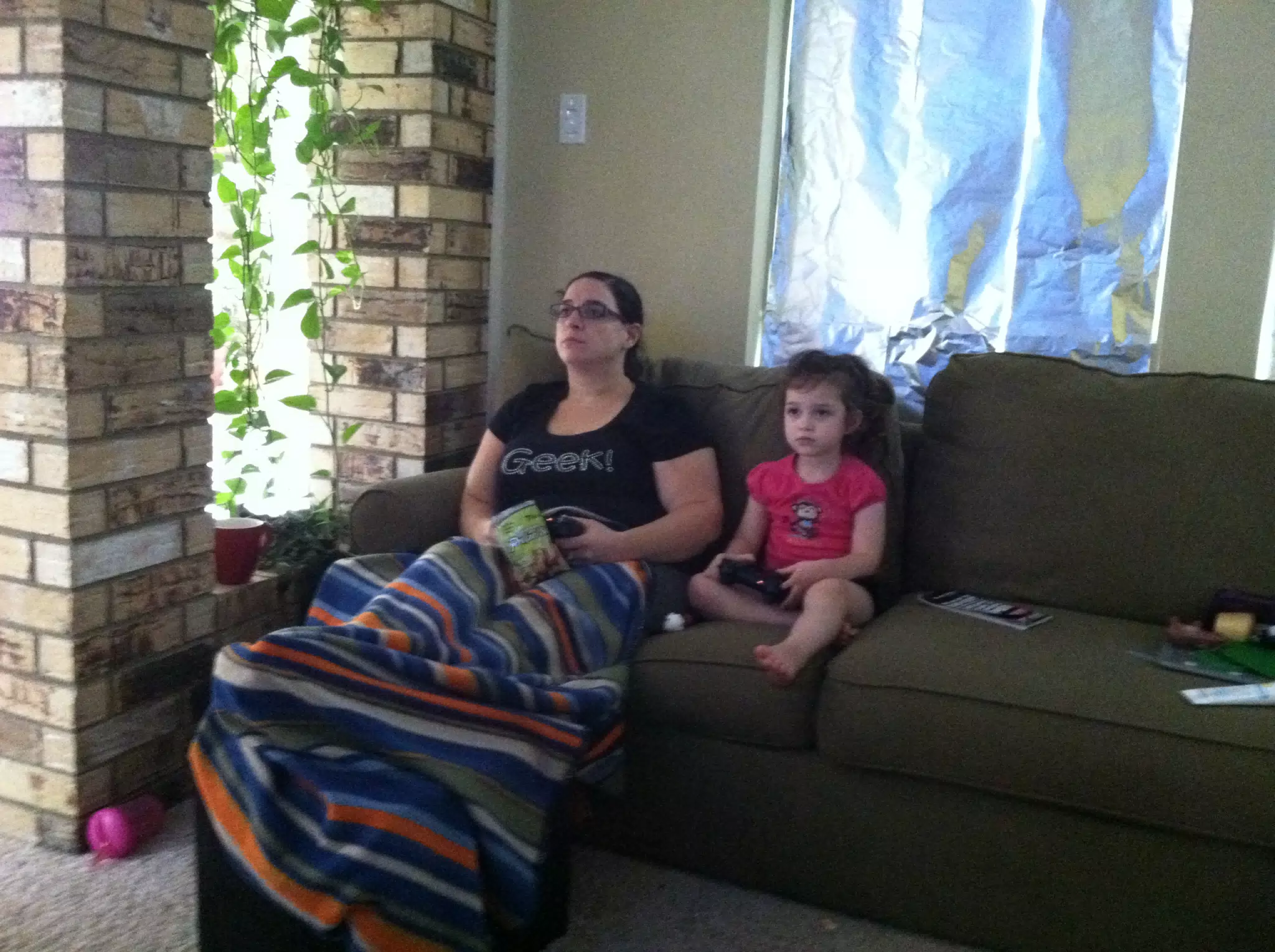 Liesl and Dominica Playing Video Games