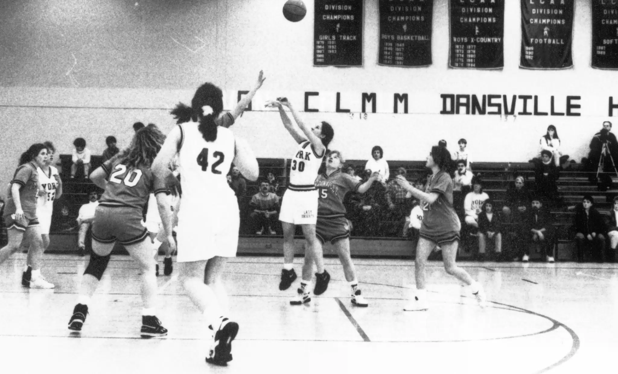 Kim Krywe Shooting a Basket for York Central School