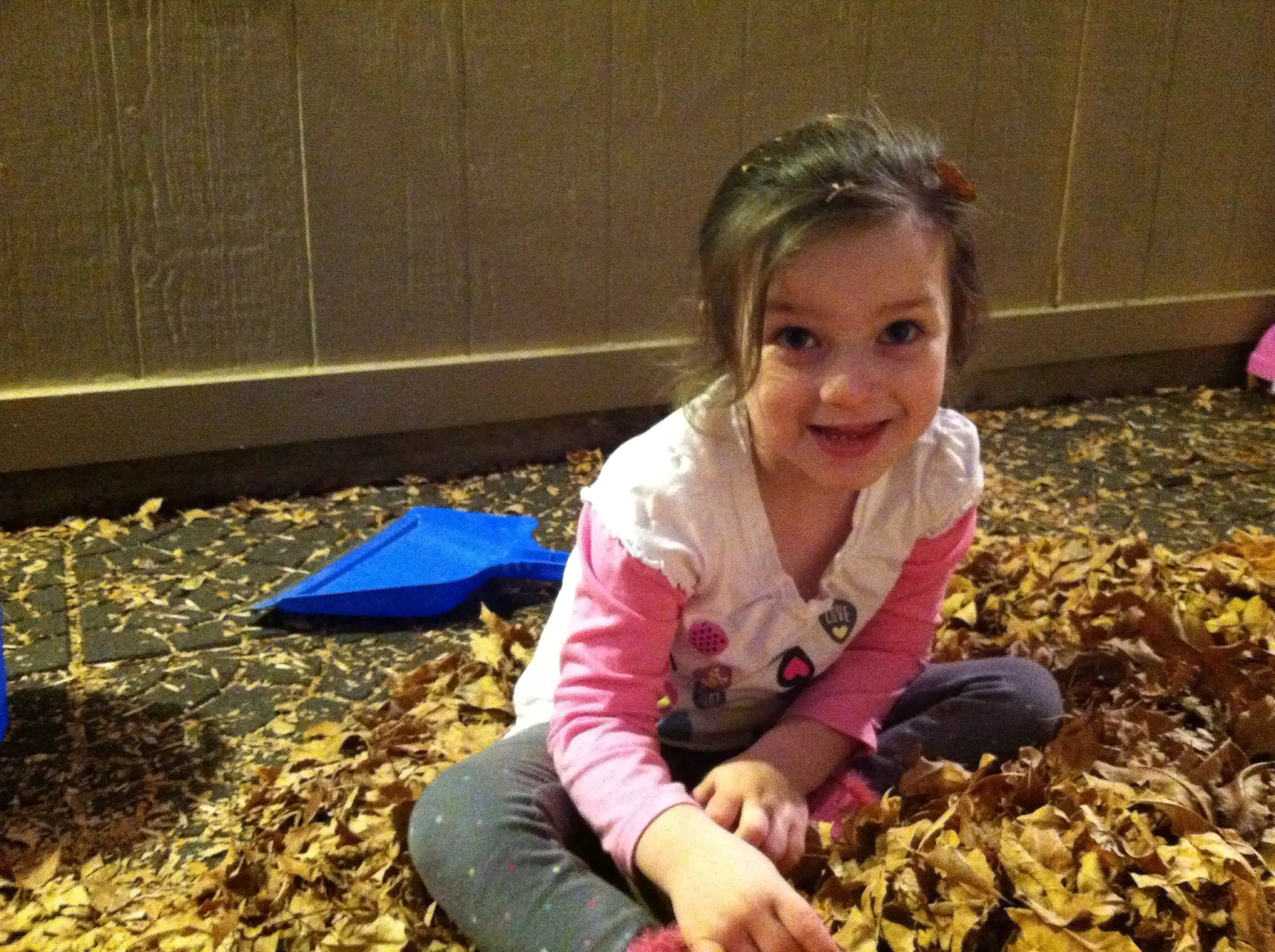 Liesl in the Leaves in the Atrium