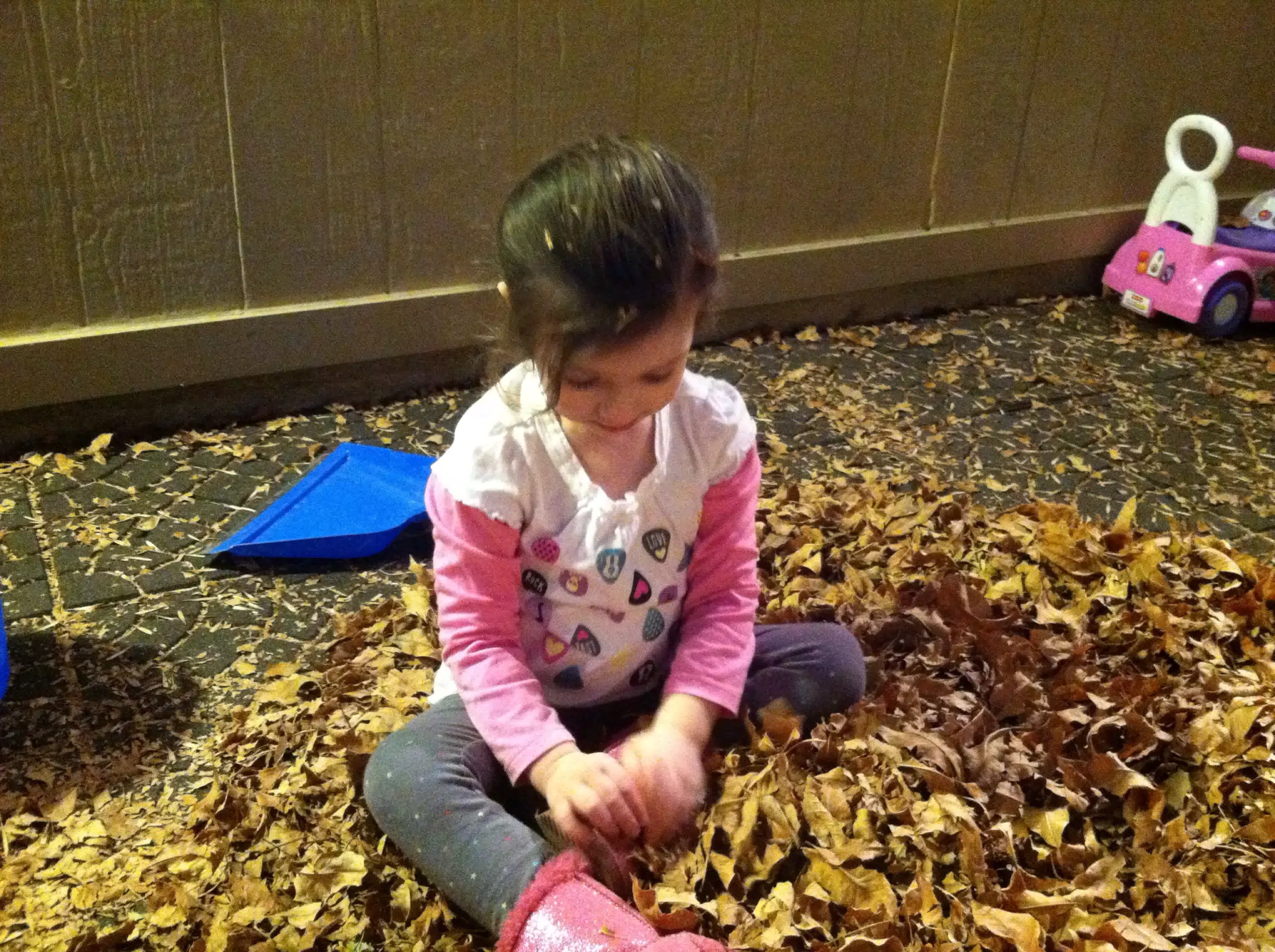 Liesl in the Leaves in the Atrium