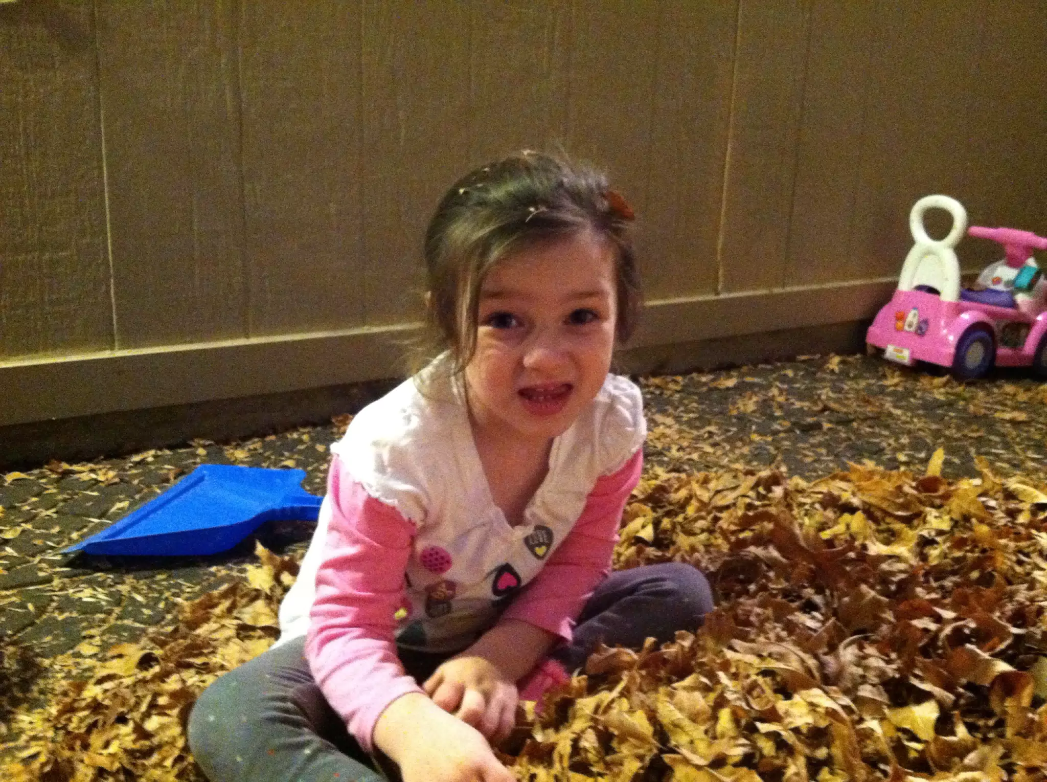 Liesl in the Leaves in the Atrium