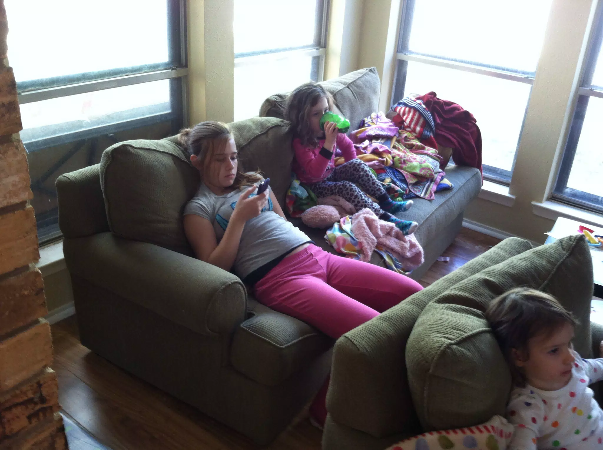 Madeline and Liesl on the Couch