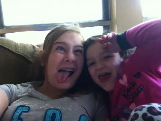 Madeline and Liesl Playing with the Camera