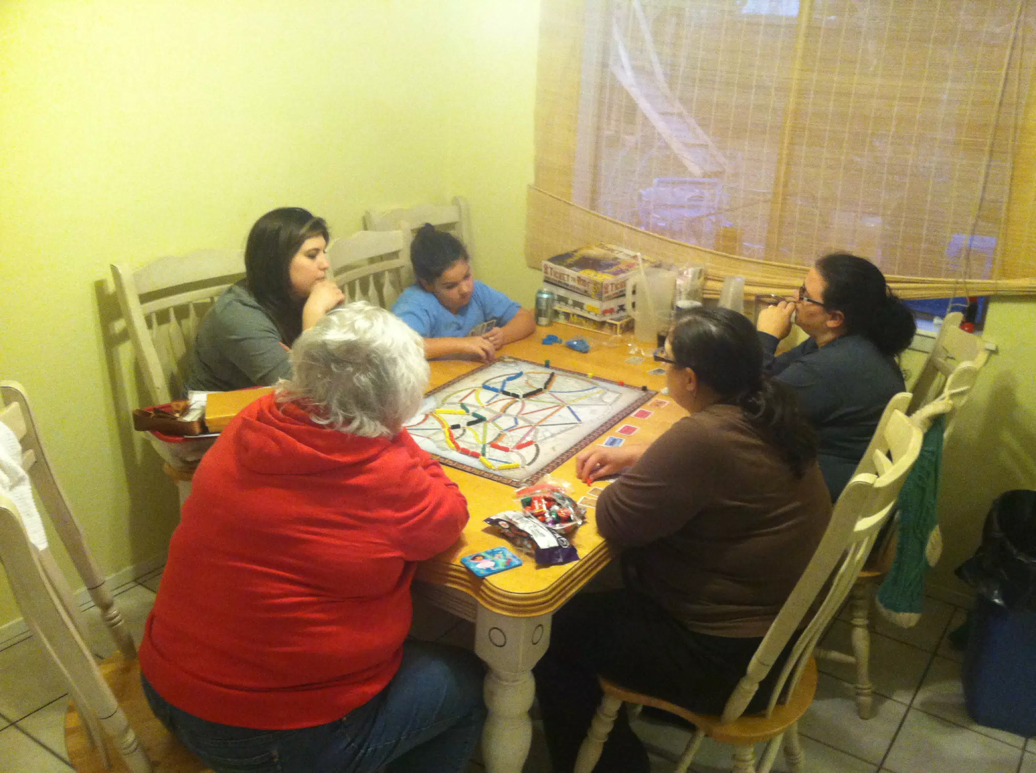 Family Playing Ticket to Ride