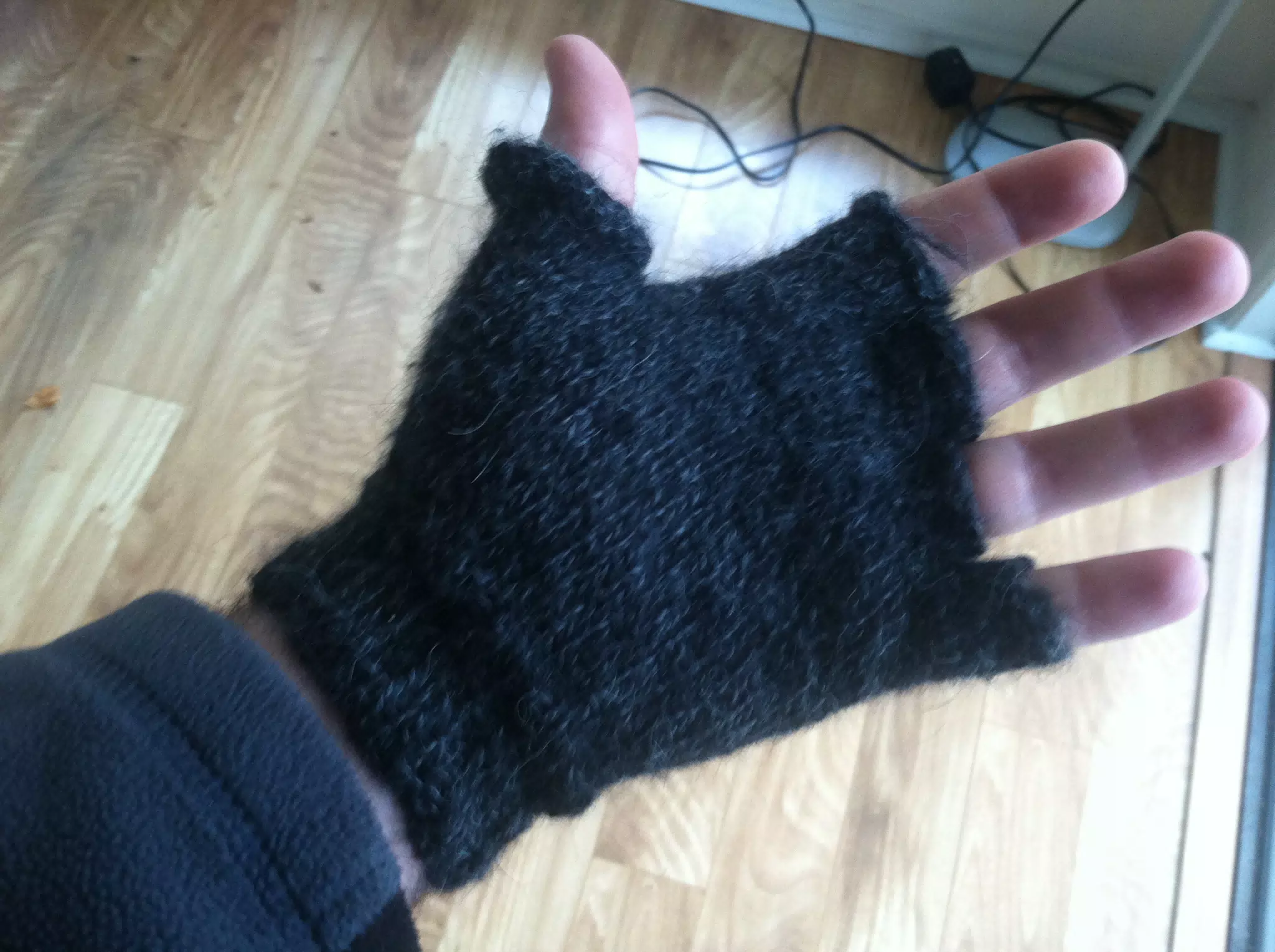 Hardcore hand knit alpaca gaming gloves