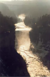 Middle and Upper Falls in Letchworth State Park, NY