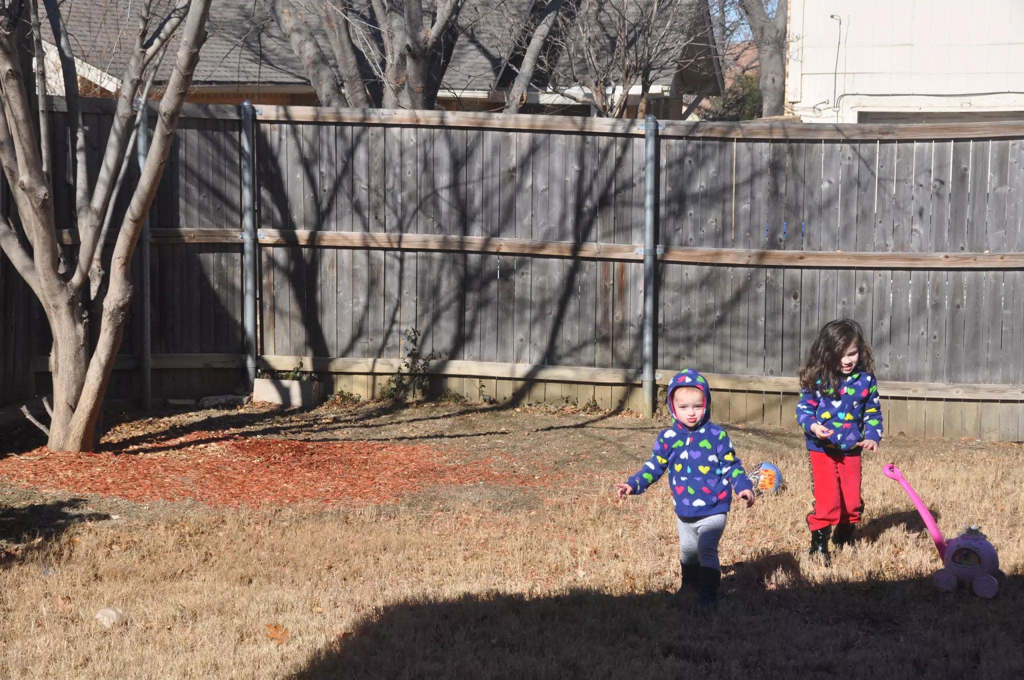 Luciana and Liesl in the Yard