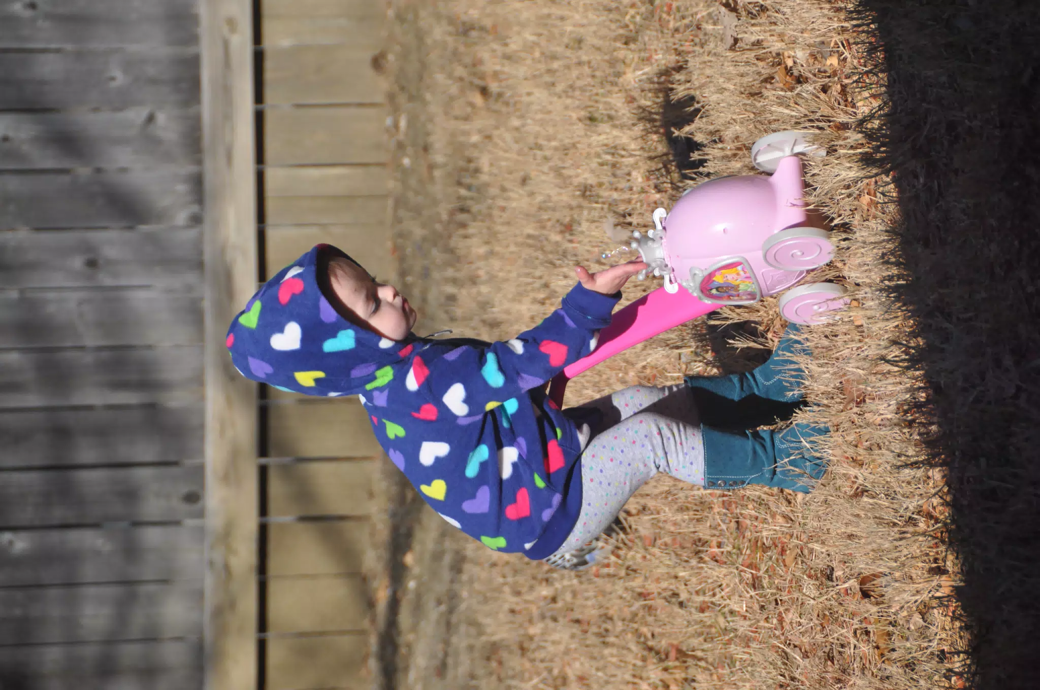 Luciana and Her New Bubble Blower