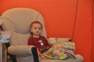 Ciana in Rocking Chair in My Office